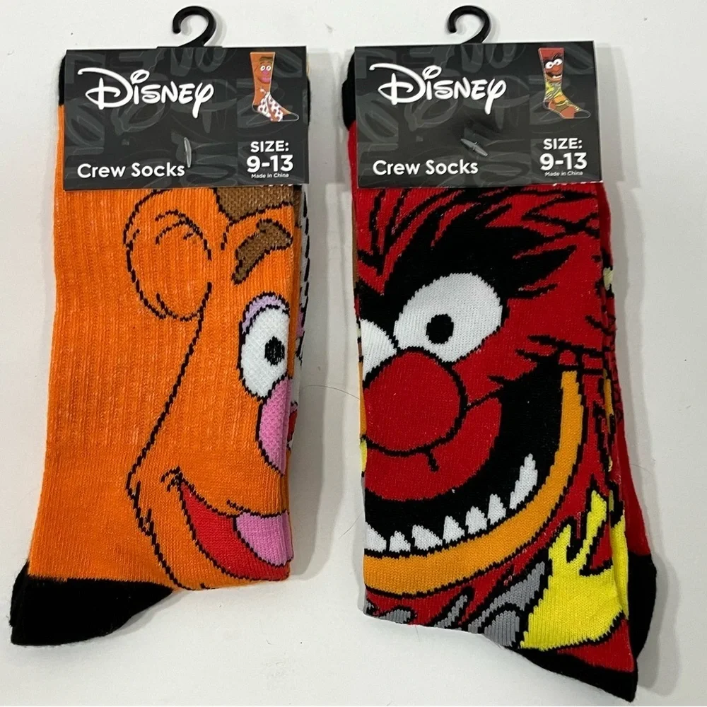MUPPETS Fozzie/Animal Crew Socks 9-13 NEW